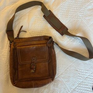 Patricia Nash Italian Brown Leather Crossbody Bag